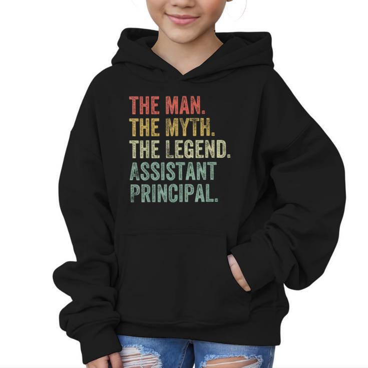 Man Myth The Legend Assistant Principal Dad Back To School Graphic Kid Hoodie