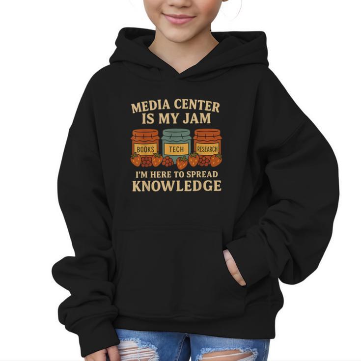 Media Center Is My Jam Library Reading Back To School Graphic Kid Hoodie