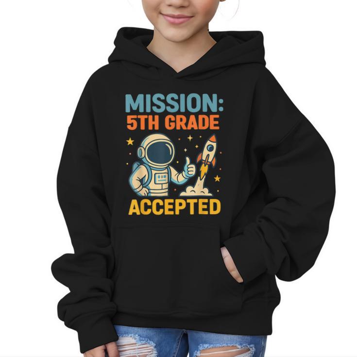 Mission Fifth 5th Grade Accepted Back To School Vintage Graphic Kid Hoodie