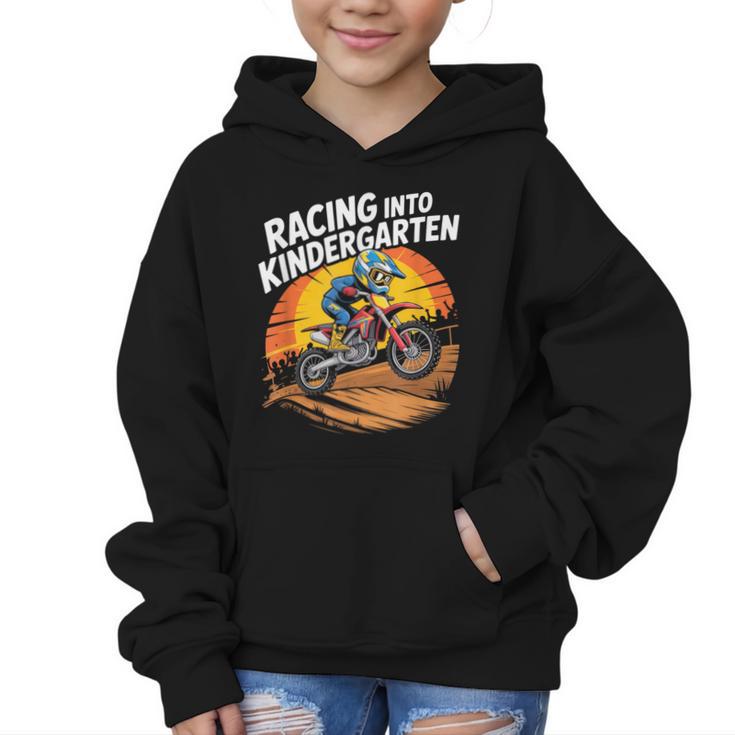 Motocross Back To School Dirt Bike Racing Into Kindergarten Graphic Kid Hoodie