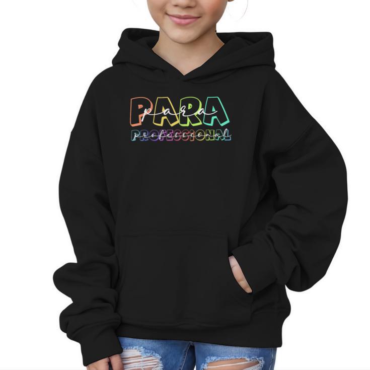 Para Paraprofessional Paraeducator First Day Back To School Graphic Kid Hoodie