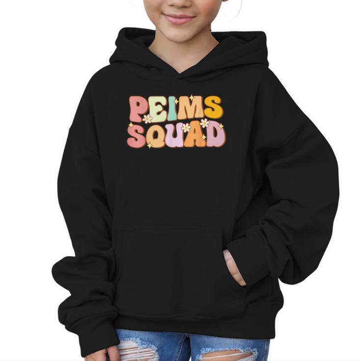 PEIMS Squad Groovy Back To School Women Appreciation Graphic Kid Hoodie