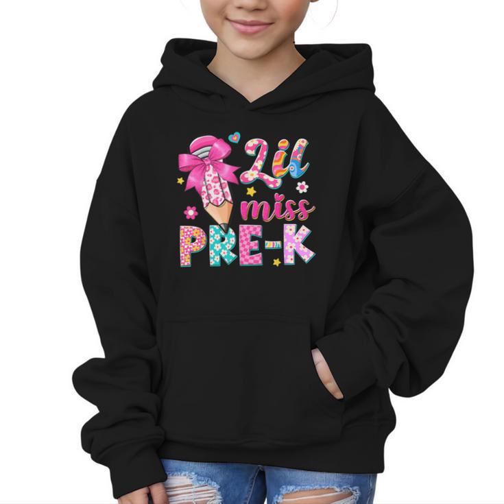 Pencil Bow Lil Miss Pre-K Pre-K Back To School Graphic Kid Hoodie
