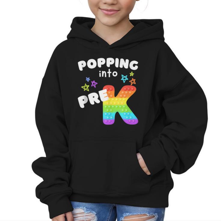 Popping Into Pre K Kid's Back To School Pop It Fidget Toy Graphic Kid Hoodie