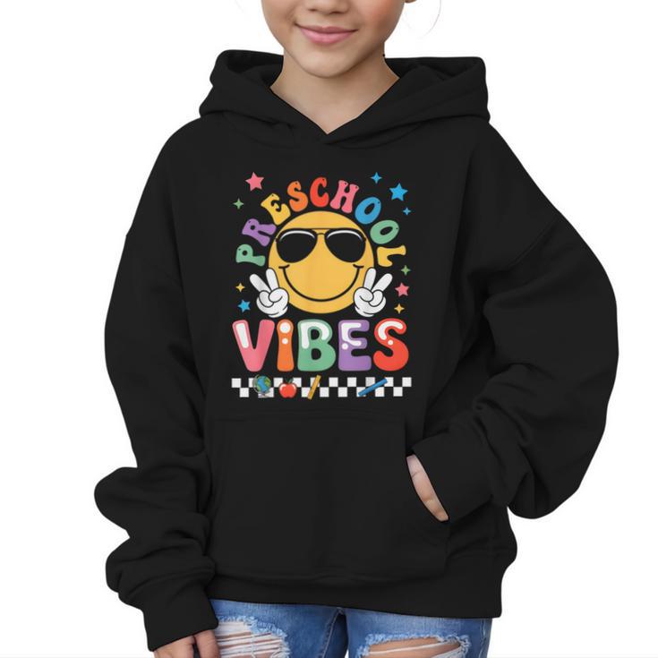 Preschool Vibes Groovy Back To School Girls Kids Graphic Kid Hoodie