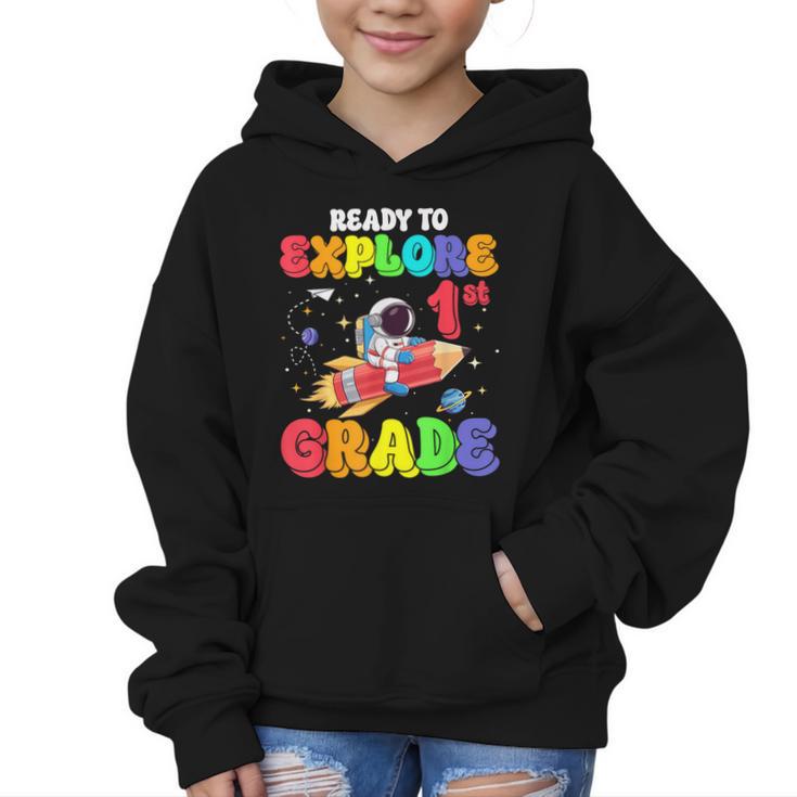 Ready To Explore 1st Grade Astronaut Back To School Graphic Kid Hoodie