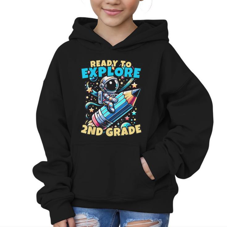 Ready To Explore 2nd Grade Kids Astronaut Back To School Graphic Kid Hoodie