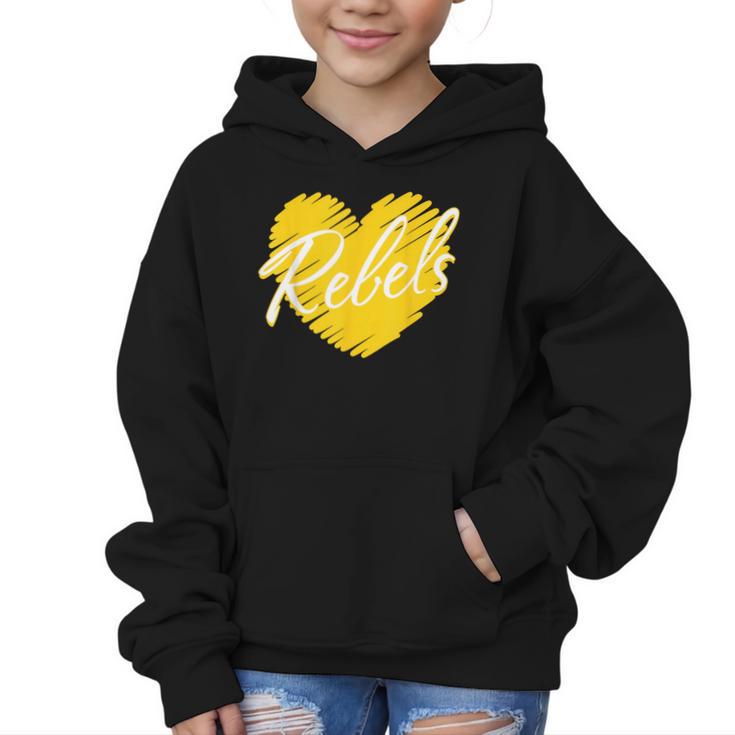 Rebels Heart Back To School Spirit GY Graphic Kid Hoodie