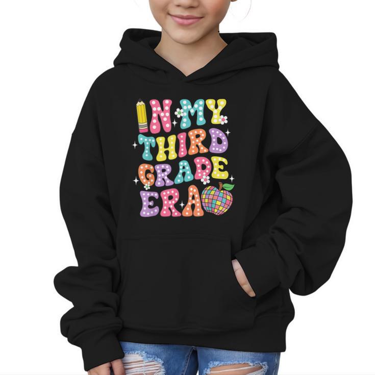 Retro Groovy In My Third Grade Era First Day Back To School Graphic Kid Hoodie