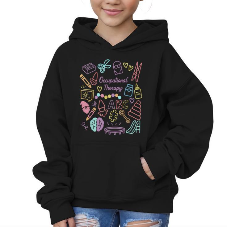 Retro Occupational Therapy Doodle Back To School Costume Graphic Kid Hoodie
