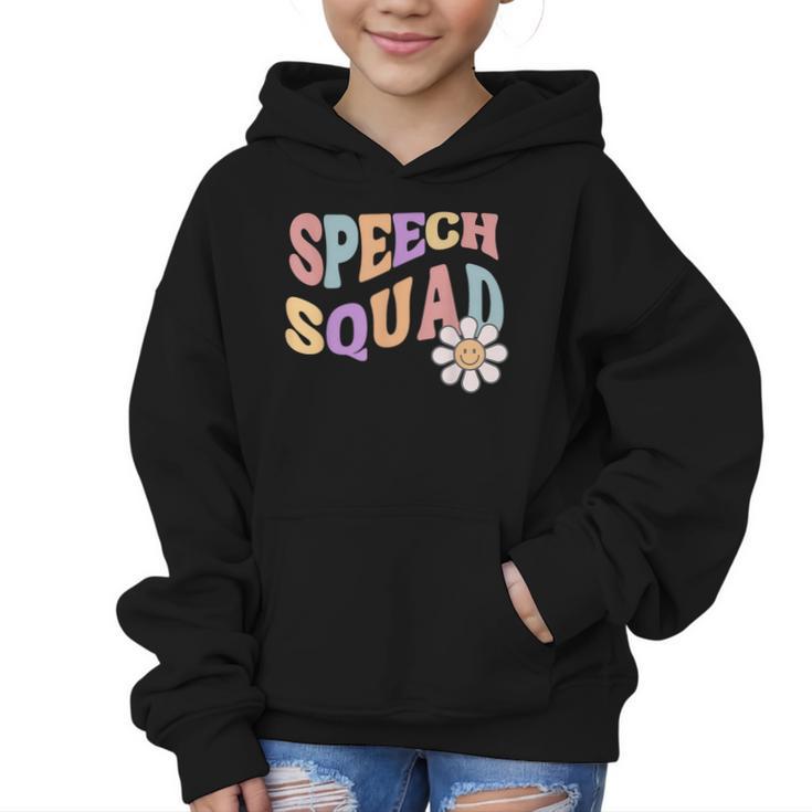 Retro Speech Squad Back To School Speech Therapist SLP Graphic Kid Hoodie