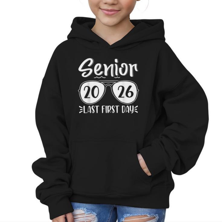 Retro Sunglasses Senior 2026 Last First Day Back To School Graphic Kid Hoodie