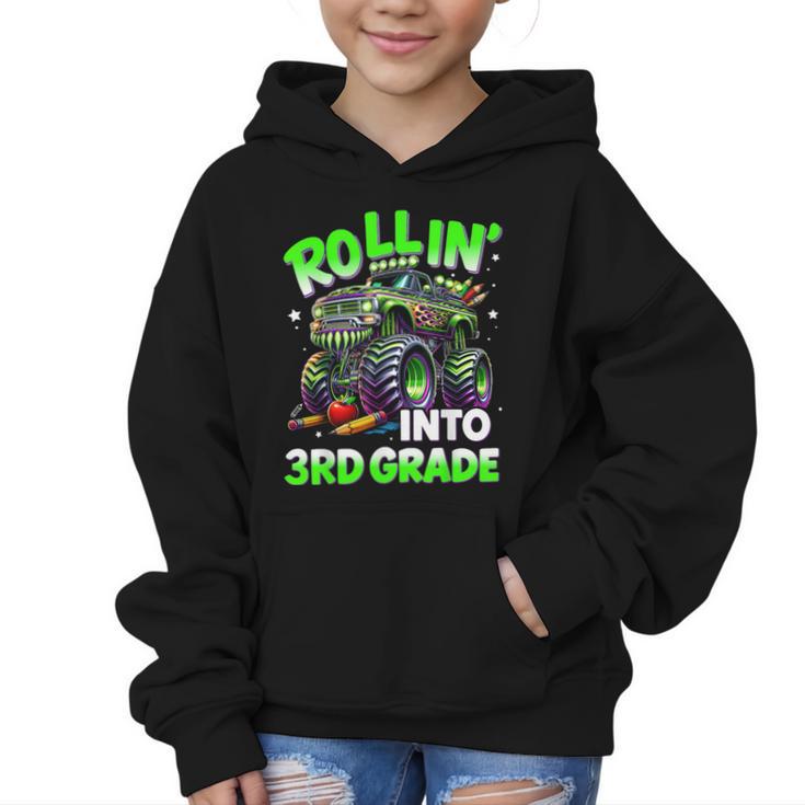 Rollin' Into 3rd Grade Monster Truck Back To School Boys Graphic Kid Hoodie