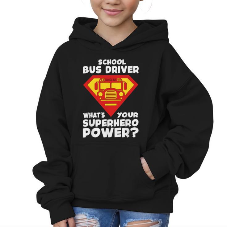 School Bus Driver Superhero Back To School Graphic Kid Hoodie
