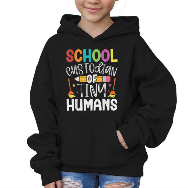 School Custodian Of Tiny Humans Back To School Janitor Graphic Kid Hoodie