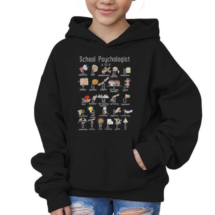 School Psychologist Alphabet ABCs Psychology Back To School Graphic Kid Hoodie