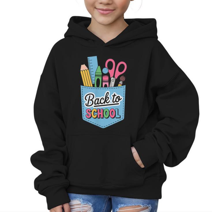 School Supplies In Pocket Back To School Boys Girls Graphic Kid Hoodie