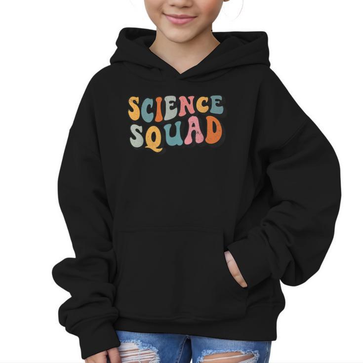 Science Squad Retro Groovy Back To School Matching Teaching Graphic Kid Hoodie