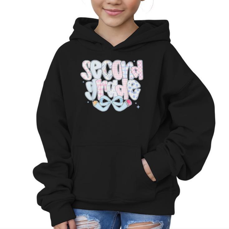 Second Grade Coquette Bow First Day Of School Back To School Graphic Kid Hoodie