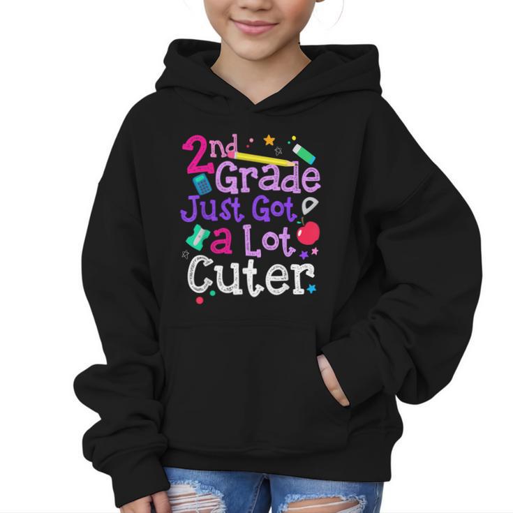 Second Grade Just Got Cuter Cute 2nd Grade Back To School Graphic Kid Hoodie