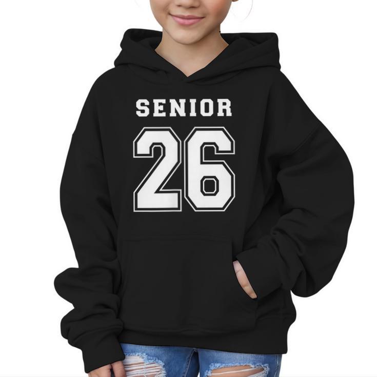 Senior 26 Class Of 2026 Front Back Grad Back To School Graphic Kid Hoodie