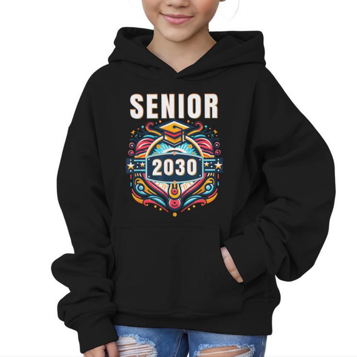 Senior 30 Class Of 2030 Back To School Graduation 2030 Graphic Kid Hoodie