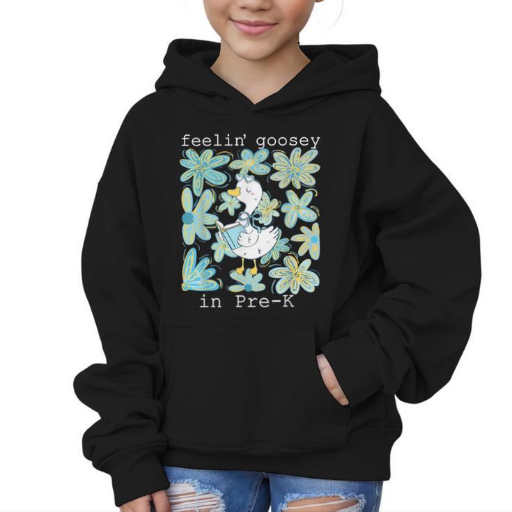 Silly Goose Back To School Feelin’ Goosey Pre-K Graphic Kid Hoodie