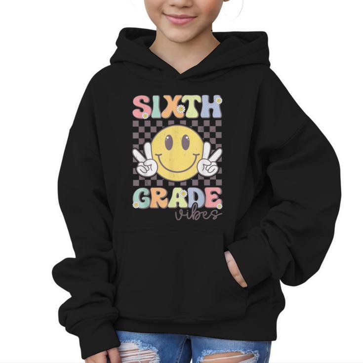 Sixth Grade Vibes Smile Face 6th Grade Team Back To School Graphic Kid Hoodie