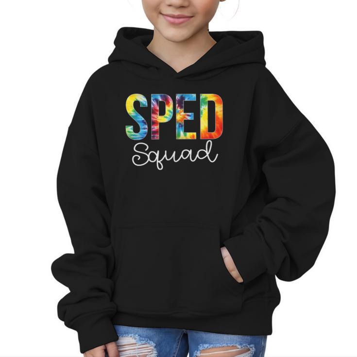 Sped Squad For Work Tie Dye Back To School Appreciation Day Graphic Kid Hoodie