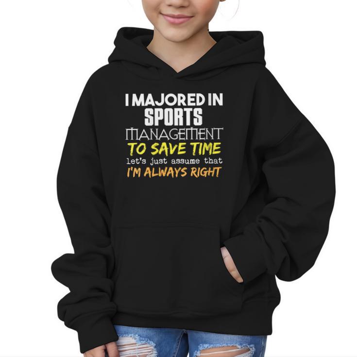 Sports Management Major For Back To School Graphic Kid Hoodie