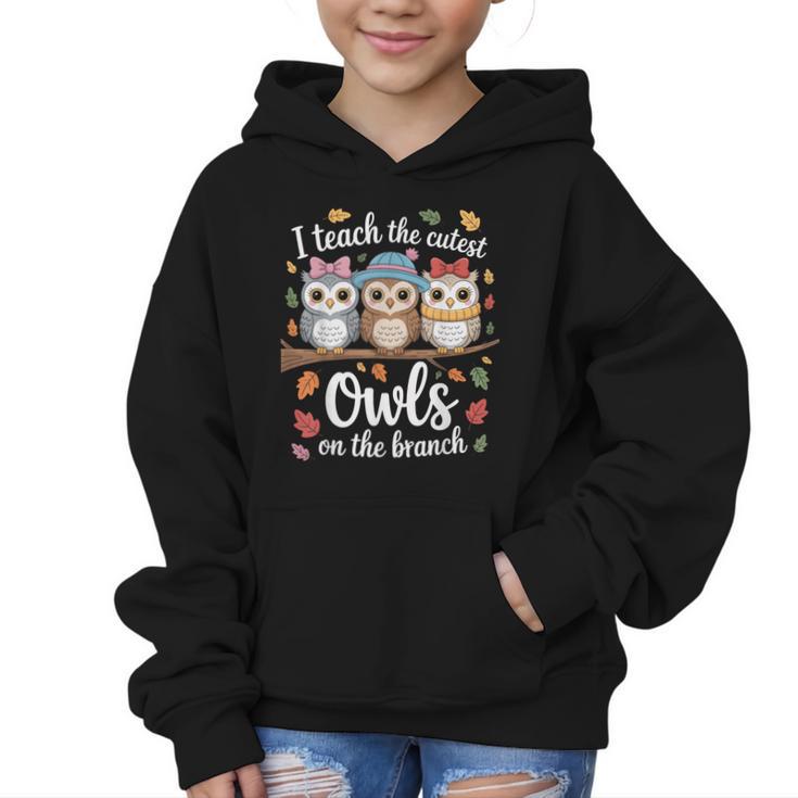 Teaching Owls On The Branch Back To School Graphic Kid Hoodie