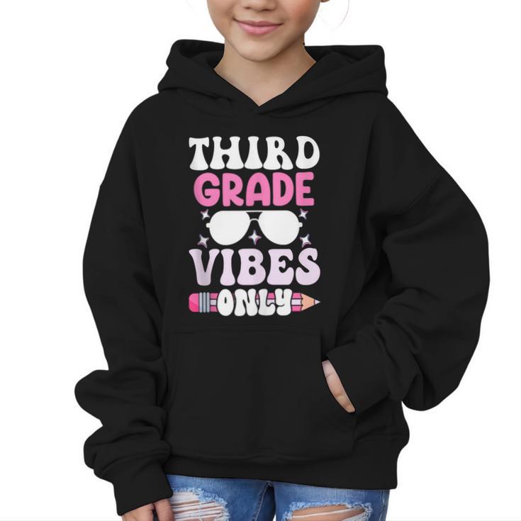Third Grade 3rd Vibes Only Back To School Student Girl Graphic Kid Hoodie