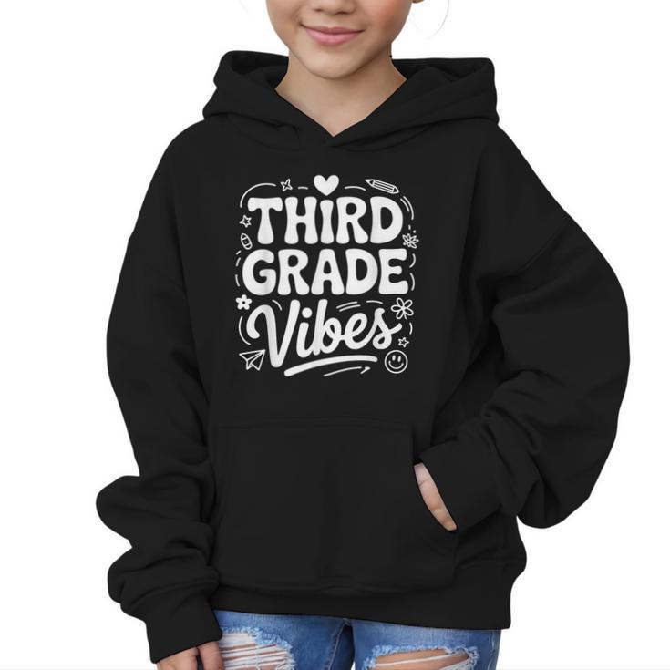 Third Grade Vibes Back To School Fun Graphic Kid Hoodie