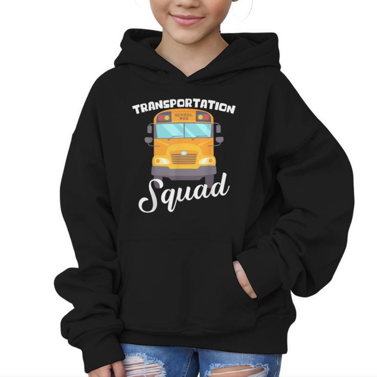 Transportation Squad Back To School Bus Driver Monitor Aide Graphic Kid Hoodie