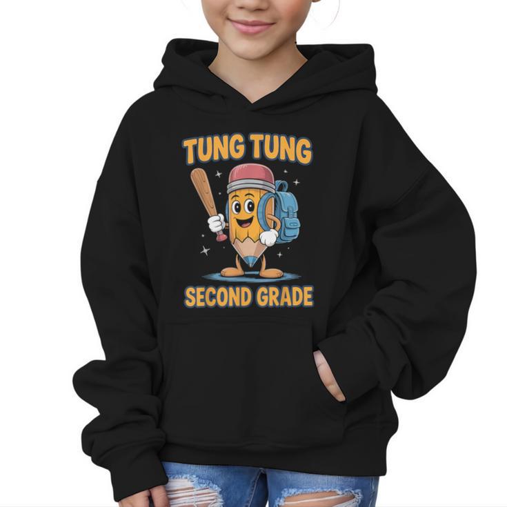 Tung Tung Sahur 2nd Grade Italian Brainrot Back To School Graphic Kid Hoodie