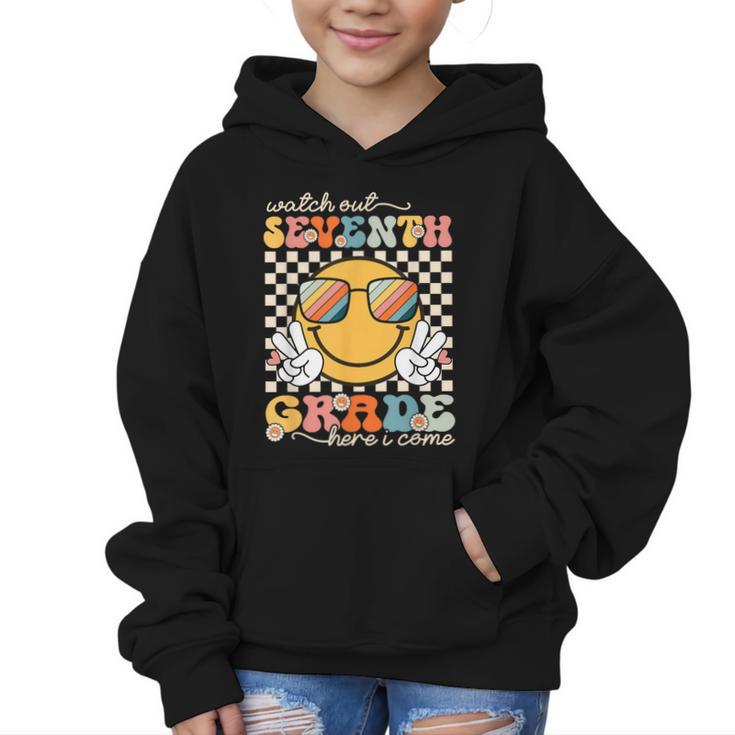 Watch Out Seventh Grade Here I Come Back To School 7th Grade Graphic Kid Hoodie