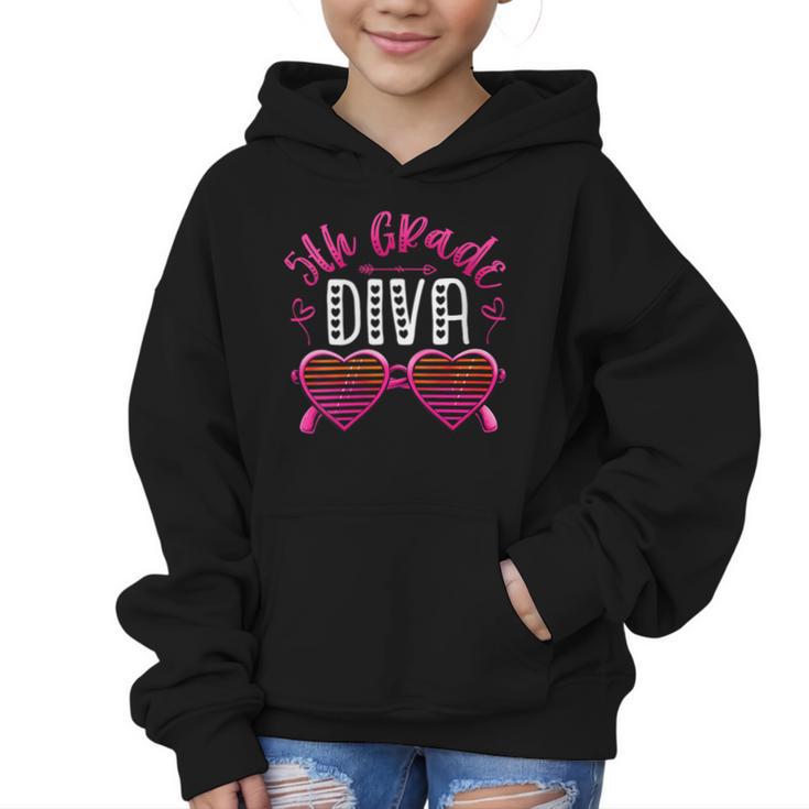 Women's 5th Grade Diva Back To School Fifth Grade For Girls Graphic Kid Hoodie