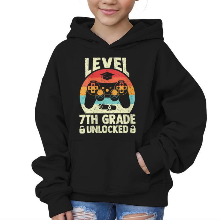 Women's Level 7th Grade Unlocked Back To School 7th Grade Boys Graphic Kid Hoodie