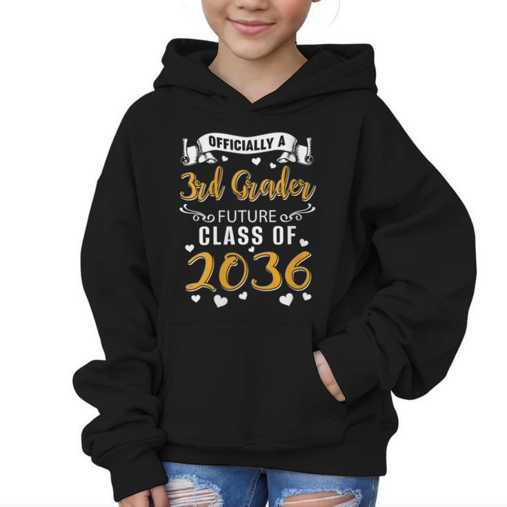 Women's Officially a 3rd Grader Future Class Of 2036 Back To School Graphic Kid Hoodie