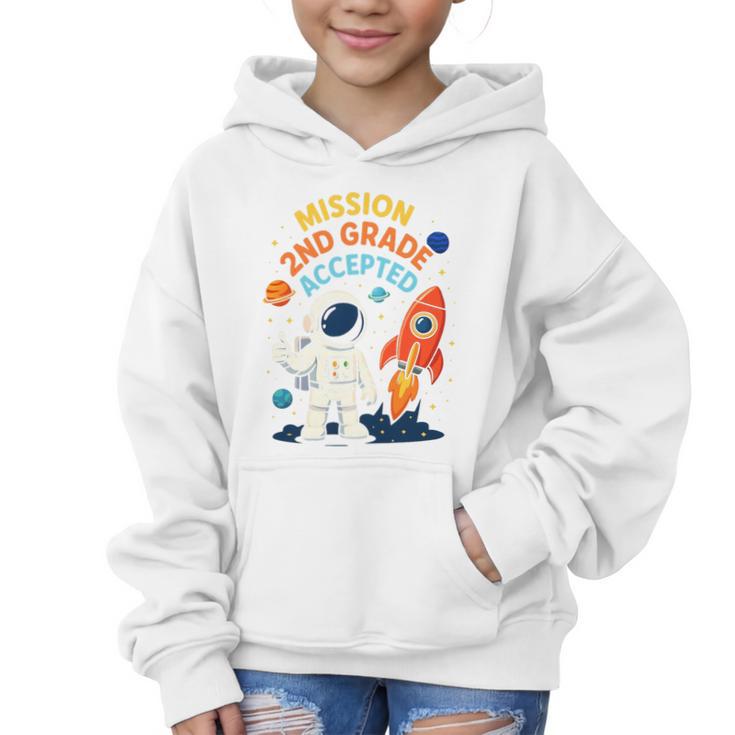 Back To School Mission Second 2nd Grade Accepted Astronaut Premium Tri-Blend Graphic Kid Hoodie
