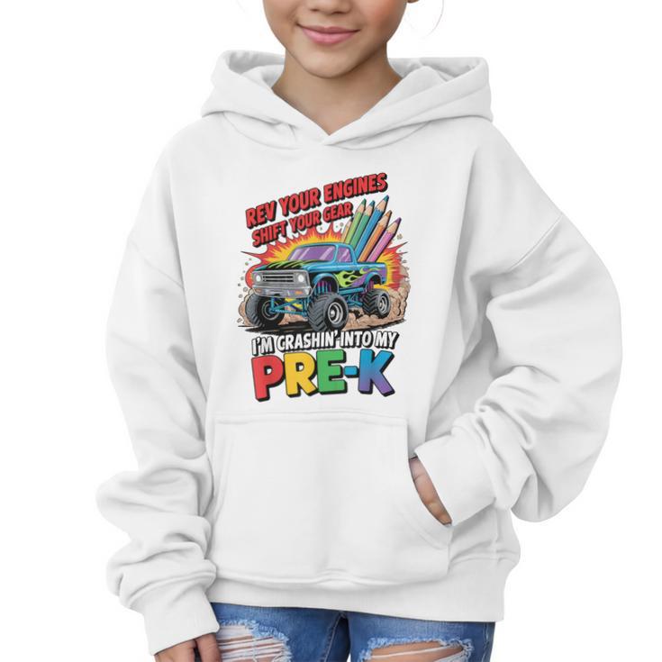 Back To School Pre-K Preschool Monster Truck First Day Boys Graphic Kid Hoodie