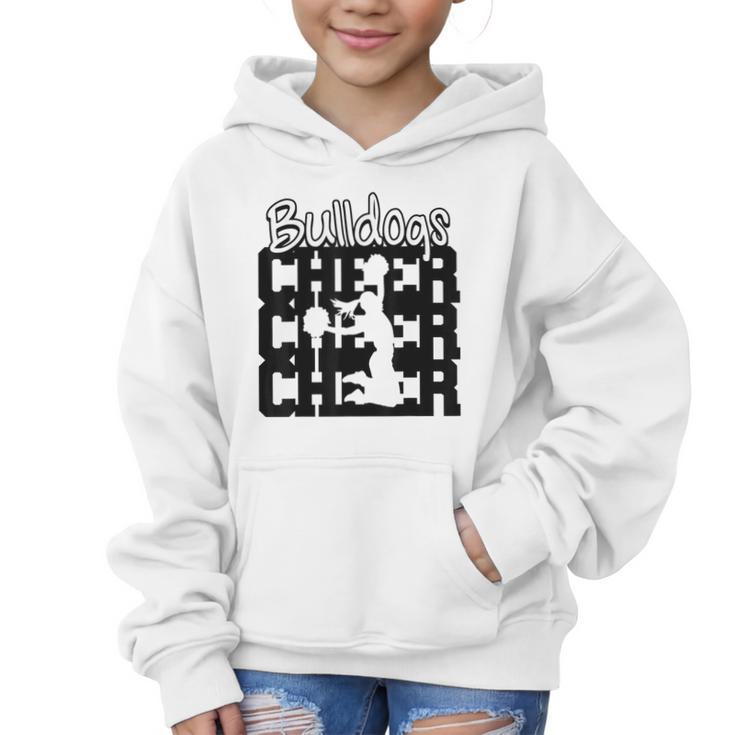 Bulldogs Cheer Back To School Cheerleading Spirit Graphic Kid Hoodie