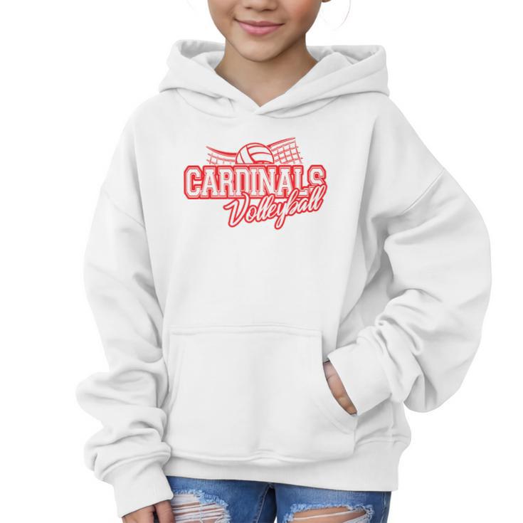 Cardinals Volleyball Back To School Spirit R Graphic Kid Hoodie