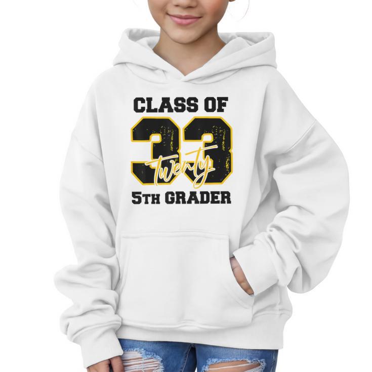Class Of 2033 5th Grader Elementary School Back To School Graphic Kid Hoodie