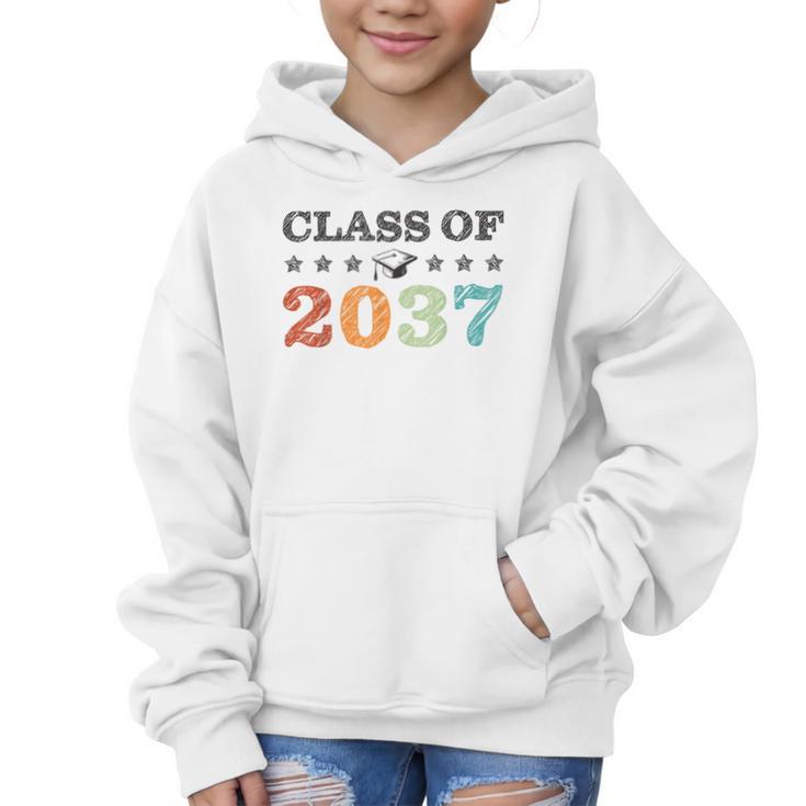 Class Of 2037 Grow With Me Back To School Graduation Graphic Kid Hoodie