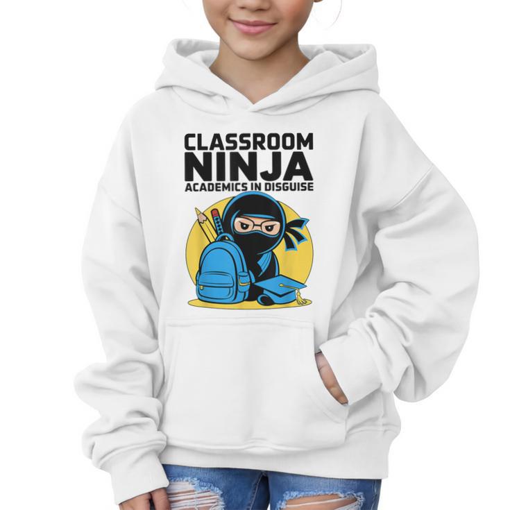 Classroom Ninja Academics In Disguise Back To School Student Graphic Kid Hoodie