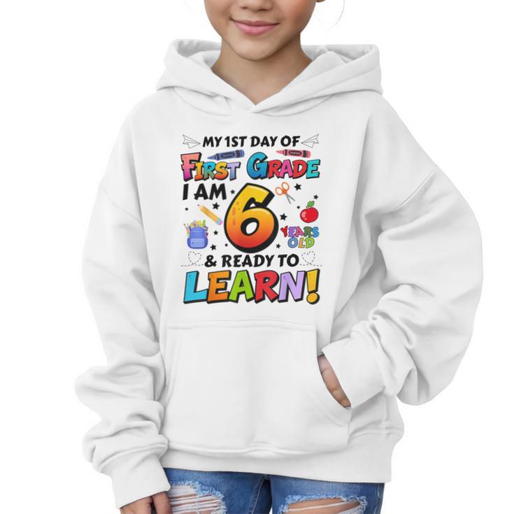 First 1st Grade First Day Of School Back To School Kids Graphic Kid Hoodie