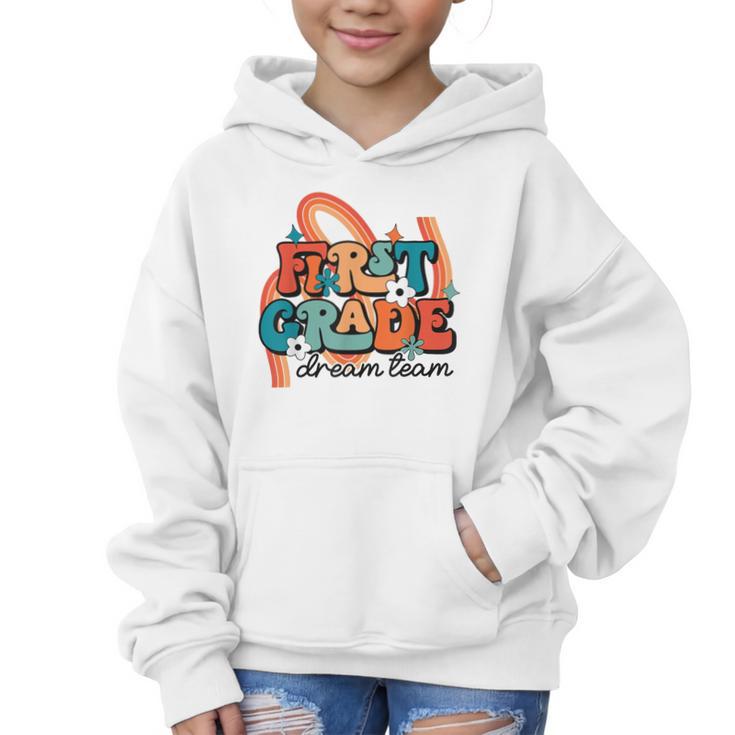 First Grade Dream Team First Day Of 1st Grade Back To School Graphic Kid Hoodie