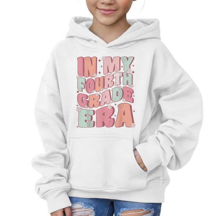 In My Fourth Grade Era Cute Groovy 4th Grade Back To School Graphic Kid Hoodie