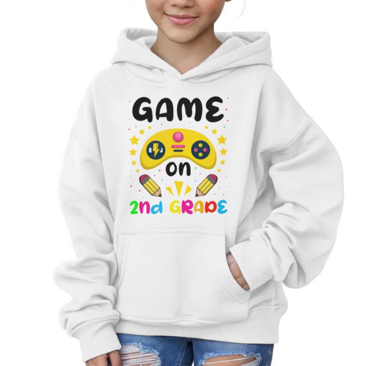 Game On 2nd Grade Cute Video Gamer Back To School 2026 Kids Graphic Kid Hoodie